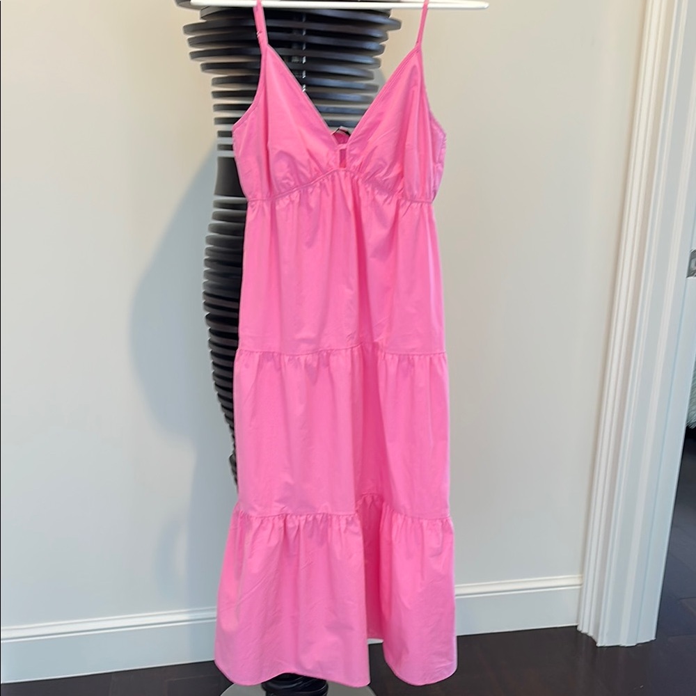 Pink Sleeveless Maxi Dress